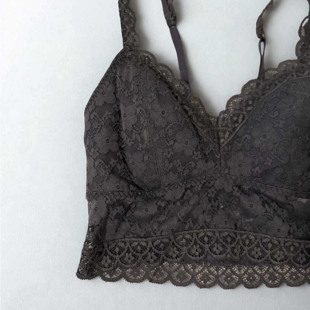 Hollister Dark Gray Lace Bralette